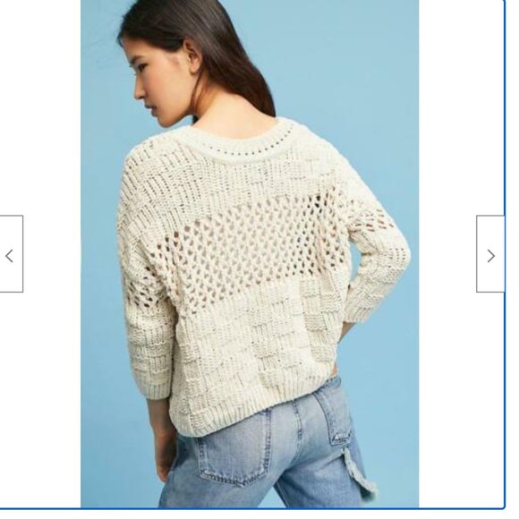 Anthropologie Moth Chenille Stitched Pullover - Picture 2 of 13